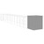 Dog House with Run Light Gray 65"x500.4"x71.3" Galvanized Steel A949-3189108