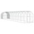 Chicken Coop Silver 472.44 x 78.74 x 78.74 in Galvanised Steel A949-3434685