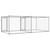 Dog Cage with Doors Gray 13.1'x6.6'x4.9'Galvanized Steel A949-3209573