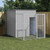 Dog House with Run Light Gray 65"x98.8"x71.3" Galvanized Steel A949-172366