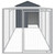 Chicken Cage with Run Anthracite 46.1"x159.4"x48.4" Galvanized Steel A949-3189069