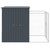 Dog House with Run Anthracite 65"x98.8"x71.3" Galvanized Steel A949-172365