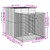Dog House with Run Anthracite 65"x98.8"x71.3" Galvanized Steel A949-172365
