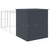 Chicken Cage with Run Anthracite 65"x179.1"x71.3" Galvanized Steel A949-3189109