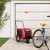 Pet Bike Trailer Red and Black Oxford Fabric and Iron A949-94020