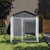 Dog House with Run Anthracite 46.1"x79.1"x48.4" Galvanized Steel A949-172351