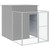 Dog House with Run Light Gray 65"x179.1"x71.3" Galvanized Steel A949-3189104