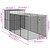 Dog House with Run Light Gray 65"x179.1"x71.3" Galvanized Steel A949-3189104