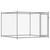 Dog Cage with Door Gray 39.4'x6.6'x4.9'Galvanized Steel A949-3209582