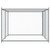 Dog Cage with Door Gray 13.1'x6.6'x4.9'Galvanized Steel A949-3209578