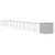 Dog House with Run Light Gray 43.3"x480.7"x43.3" Galvanized Steel A949-3189088