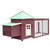 Chicken Coop with Nest Box Mocha 74.8"x28.3"x40.2" Solid Firwood A949-170982