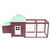 Chicken Coop with Nest Box Mocha 74.8"x28.3"x40.2" Solid Firwood A949-170982