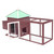Chicken Coop with Nest Box Mocha 74.8"x28.3"x40.2" Solid Firwood A949-170982