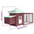 Chicken Coop with Nest Box Mocha 74.8"x28.3"x40.2" Solid Firwood A949-170982