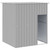 Dog House with Roof Light Gray 65"x60.2"x71.3" Galvanized Steel A949-172364