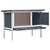 Outdoor Rabbit Hutch 1 Layer Gray Wood A949-170828