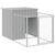 Dog House with Run Light Grey 43.3x79.1x43.3" Galvanised Steel A949-172358