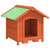 Dog Kennel Brown 25.6"x25.6"x24.2" Solid Wood Pine A949-172273