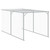 Chicken Cage with Run Light Gray 43.3"x159.4"x43.3" Galvanized Steel A949-3189094