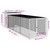 Chicken Cage with Run Light Gray 43.3"x159.4"x43.3" Galvanized Steel A949-3189094