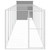 Dog House with Run Light Gray 65"x339.8"x71.3" Galvanized Steel A949-3189106
