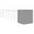 Dog House with Run Light Gray 65"x339.8"x71.3" Galvanized Steel A949-3189106