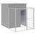 Dog House with Run Light Gray 65"x339.8"x71.3" Galvanized Steel A949-3189106