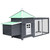 Chicken Coop with Nest Box Gray 74.8"x28.3"x40.2" Solid Firwood A949-170981