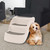 Folding 3-Step Dog Stairs Cream 19.7"x15"x15" Plastic A949-152233