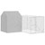 Outdoor Dog Kennel with Roof Silver 13.1x13.1x8.2 Galvanized Steel A949-3190478