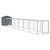 Chicken Cage with Run Anthracite 46.1"x320.1"x48.4" Galvanized Steel A949-3189071