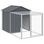 Chicken Cage with Run Anthracite 46.1"x320.1"x48.4" Galvanized Steel A949-3189071