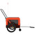 Pet Bike Trailer Orange and Black Oxford Fabric and Iron A949-93942