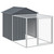 Chicken Cage with Run Anthracite 46.1x79.1x48.4" Galvanised Steel A949-172353