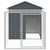 Chicken Cage with Run Anthracite 46.1x79.1x48.4" Galvanised Steel A949-172353