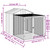 Chicken Cage with Run Anthracite 46.1x79.1x48.4" Galvanised Steel A949-172353