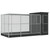 Aviary with Extension Silver 163.8x79.9x85.0" Steel A949-3214258