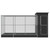 Aviary with Extension Silver 163.8x79.9x85.0" Steel A949-3214258