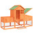Rabbit Hutch Brown 66.9"x24.8"x44.5" Solid Wood Pine A949-172292