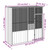 Bird Cage Anthracite 84.6"x30.7"x78.7" Galvanized Steel A949-172344
