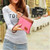 Stone Washed This & That Canvas Clutch and Wrist let 2 in 1 Purse F369-1254930501