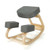 Ergonomic Kneeling Chair Rocking Office Desk Stool Upright Posture-Gray - Color: Gray D681-SP37687GR