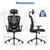 Ergonomic Office Chair with 3D Headrest and Reclining Backrest-Black - Color: Black D681-CB10824BK