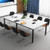8 Feet Conference Room Table Large Meeting Table Seats up to 10 People-White - Color: White D681-CB10813DK+