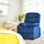 Kids Recliner Chair with Cup Holder and Footrest for Children-Light Blue - Color: Light Blue D681-HW67186BL