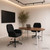 Swivel Desk Chairs 2 pcs Velvet 21.26 x 21.65 x 35.43 in Black A949-3428324