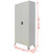 Office Cabinet with 2 Doors Steel 35.4"x15.7"x70.9" Gray A949-20152