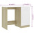 Desk White and Sonoma Oak 39.4"x19.7"x29.9" Engineered Wood A949-801085