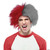 Red and grey sports wig M680-MR179594